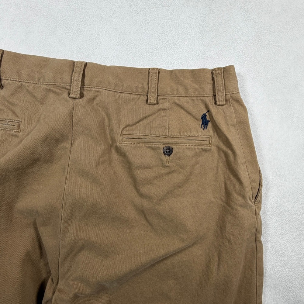 Polo Ralph Lauren Prospect Pant Mens 35x32 Khaki Tan Cotton Chino Straight Leg - Picture 8 of 12